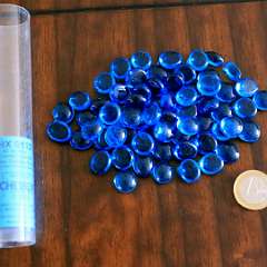 109: Chessex sklenne zetony Akvamarin