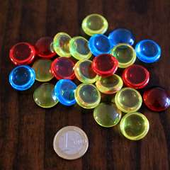 111: Priehladne plastove zetony 20 mm