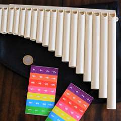 17: 18-Tube Pan Flute ABS Beige