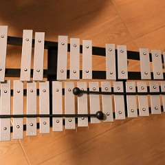 3: Foldable 30 Note Xylophone Wooden Frame Aluminum Bars