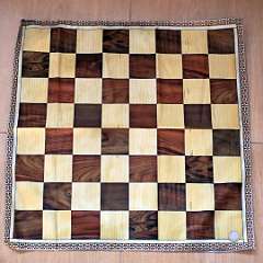 57: Chess_Board_Brown_Textil_Obrus_50x50cm