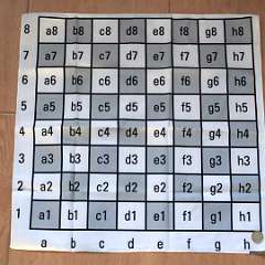 60: Chess_Board_Notation_Textil_Obrus_50x50cm
