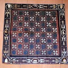 56: Chess_Board_Ornament_Textil_Obrus_50x50cm