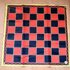 58: Chess_Red_Black_Textil_Obrus_50x50cm