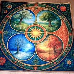 53: Four_Seasons_Textil_Obrus_75x75cm