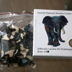 6: Elephant Wooden  Puzzle A4
