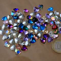 13: 10mm Heart Shape Crystal Rhinestones Stras