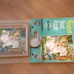 19: Wooden Mini puzzle Golden Miniature 99